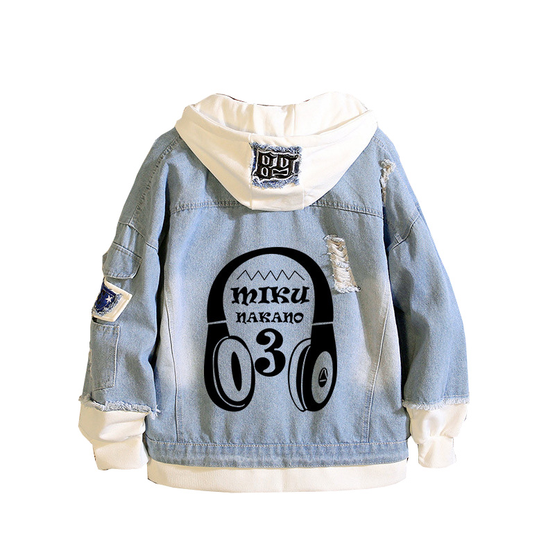 Anime Cosplay Nz - The Quintessential Quintuplets Anime Denim Jacket