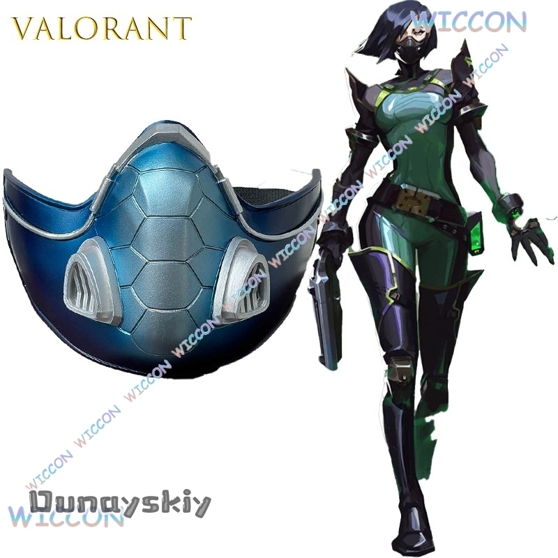 Anime Cosplay Face - Valorant Viper Snake Mask Wig Cosplay