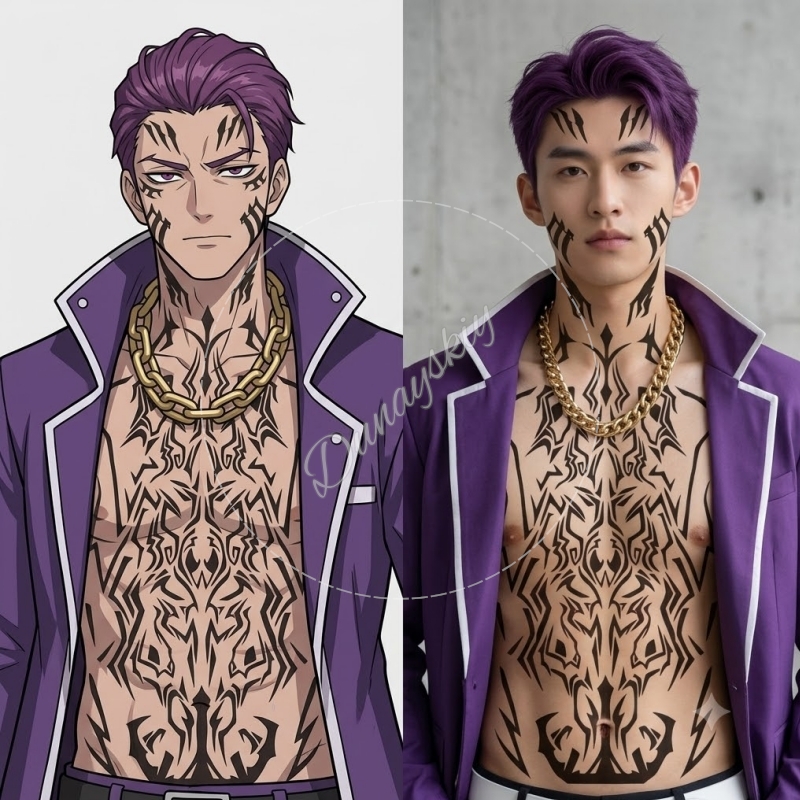 Matthias Ricardo Black tribal  - Anime Cosplay Face review and price