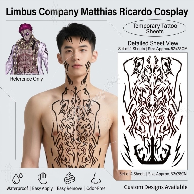 Matthias Ricardo Black tribal  - Anime Cosplay Face review and price