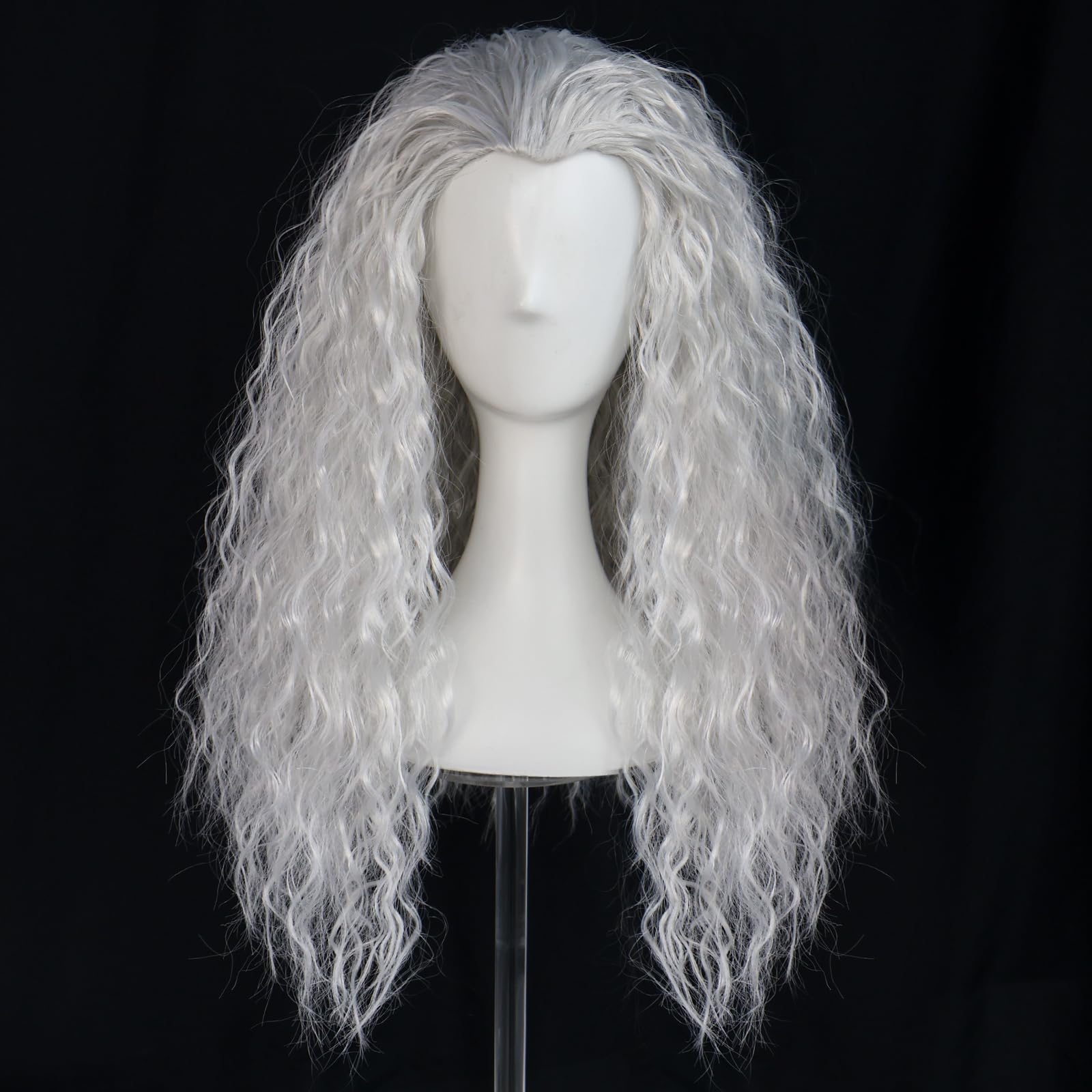 Fluffy white witch corn perm l - Anime Cosplay Face review and price