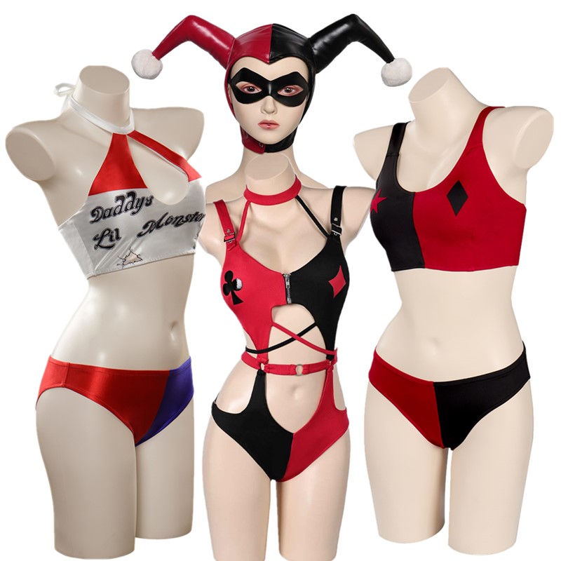Quinzel Cosplay Sexy Lingerie  - Anime Harley Quinn Cosplay review and price