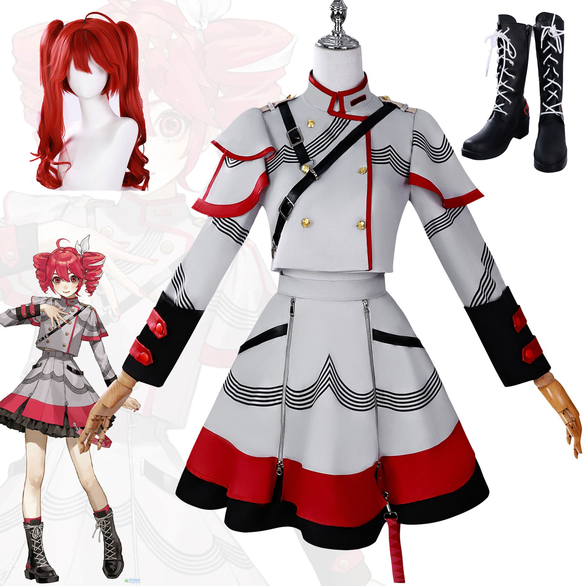 Kasane Teto cosplay costume ad - Anime Cosplay Makeup review and price
