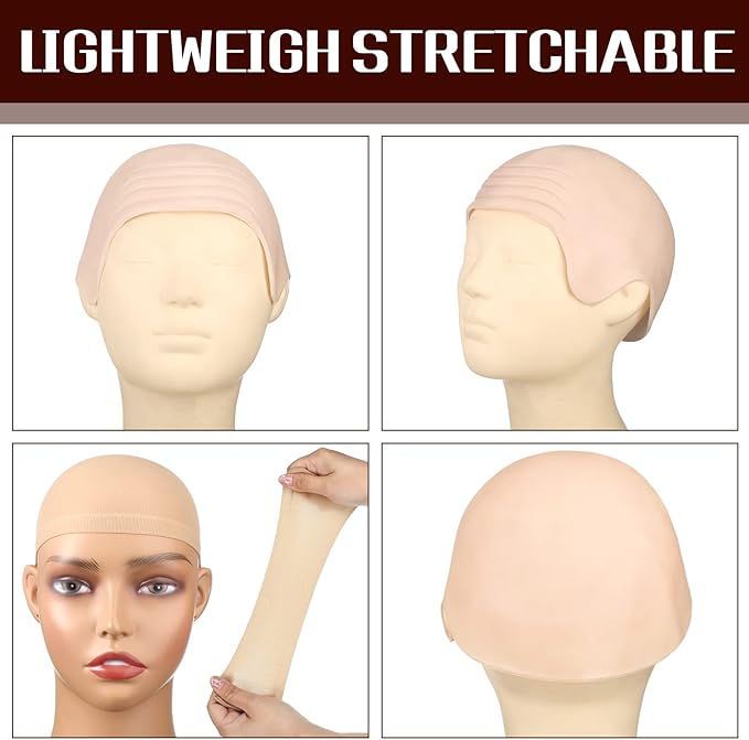 2 Pieces Latex Bald Cap with N - Anime Cosplay Makeup review and price