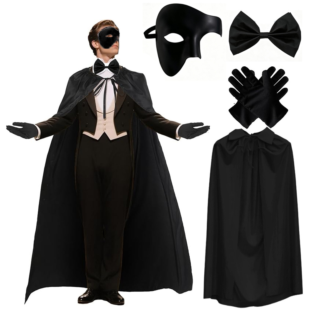 4 Pcs Gothic Magician Dress Up - Anime Cosplay Face review and price
