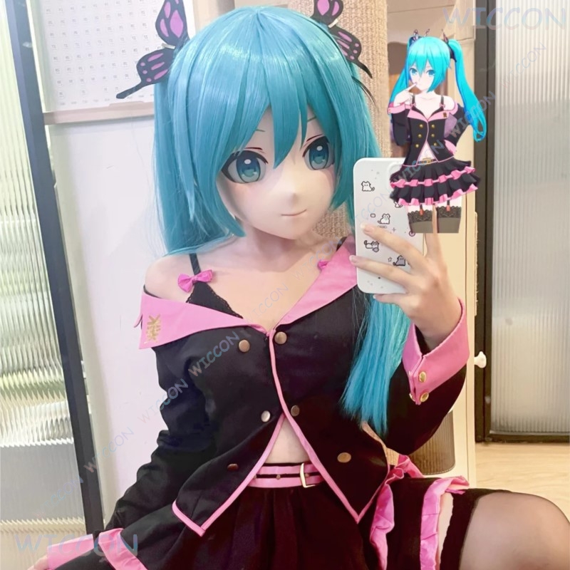 Kigurumi Female Face Mask Anim - Anime Cosplay Face review and price
