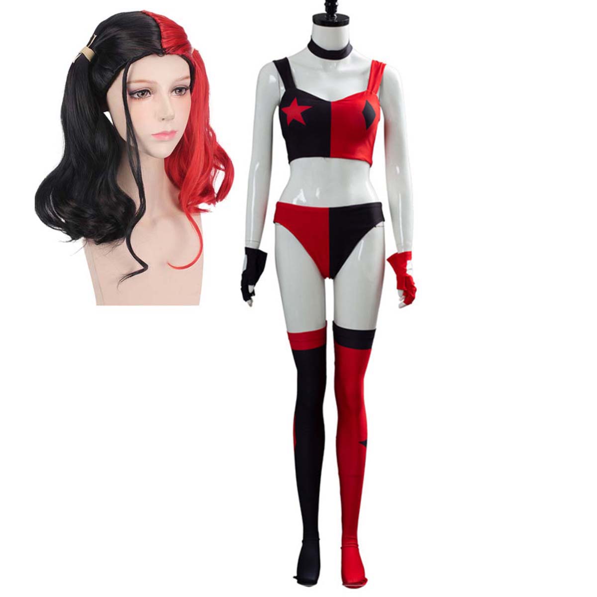 Women Halloween Super Villain  - Anime Harley Quinn Cosplay review and price