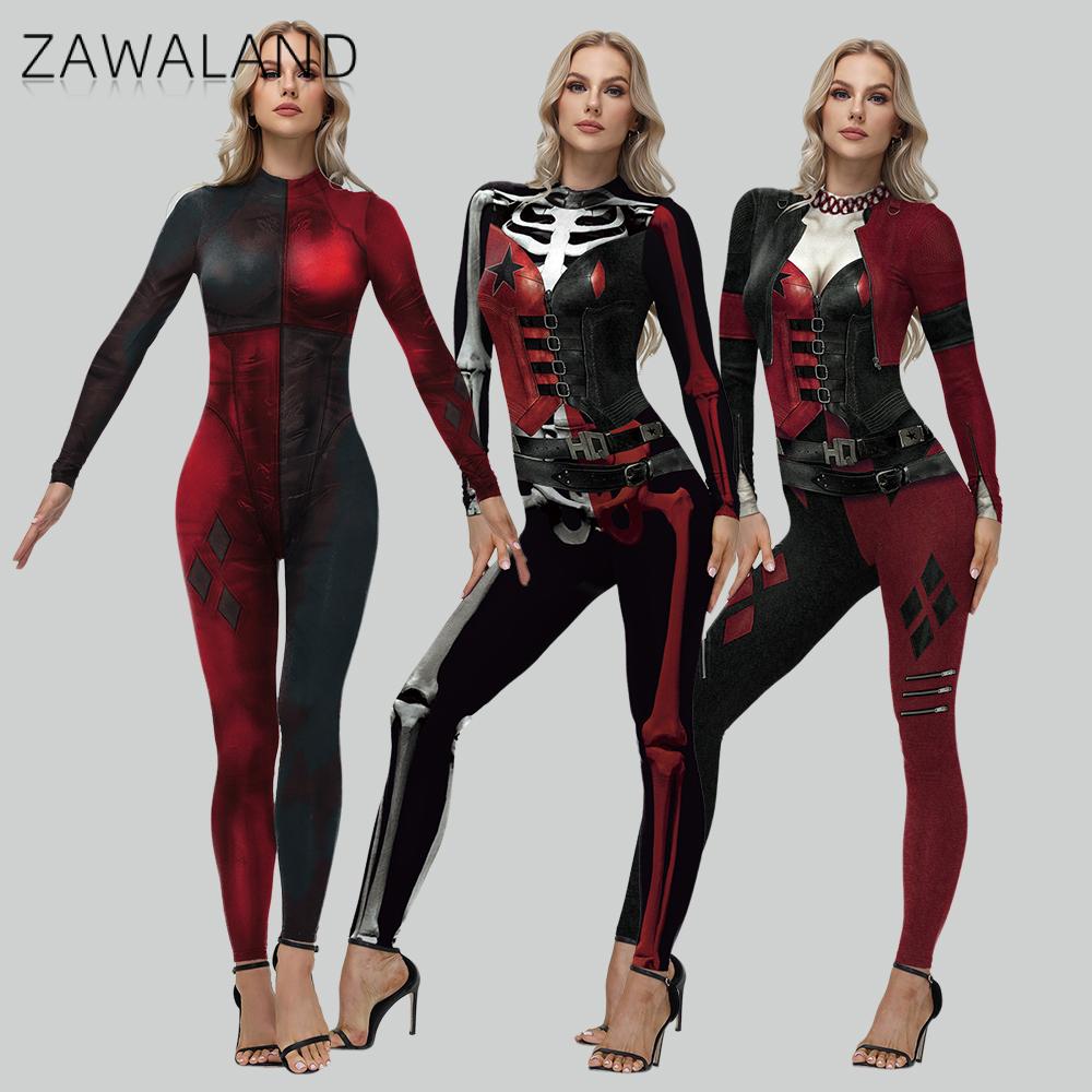 Zawaland Woman Clown Costume H - Anime Harley Quinn Cosplay review and price